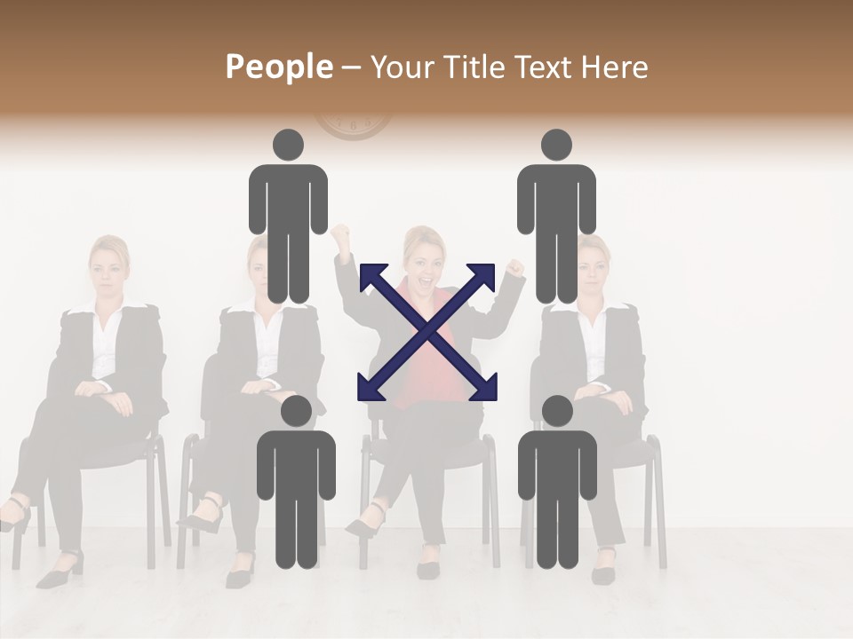 Person Winner Lady PowerPoint Template