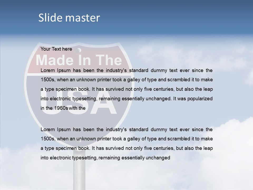 Created Horizon United States PowerPoint Template