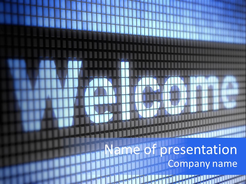 Welcome Screen Register PowerPoint Template