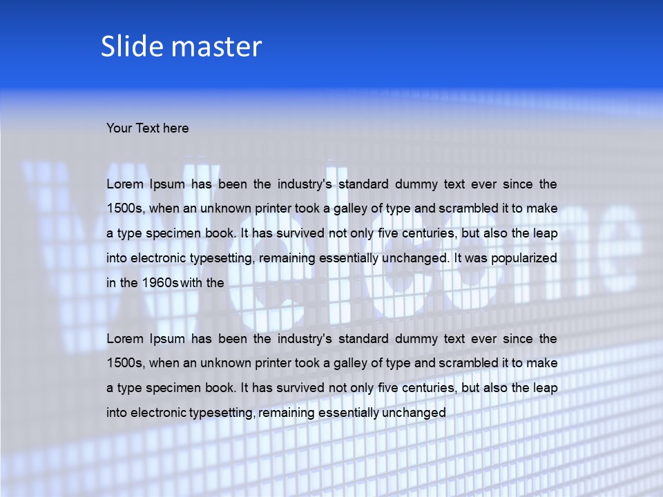 Welcome Screen Register PowerPoint Template