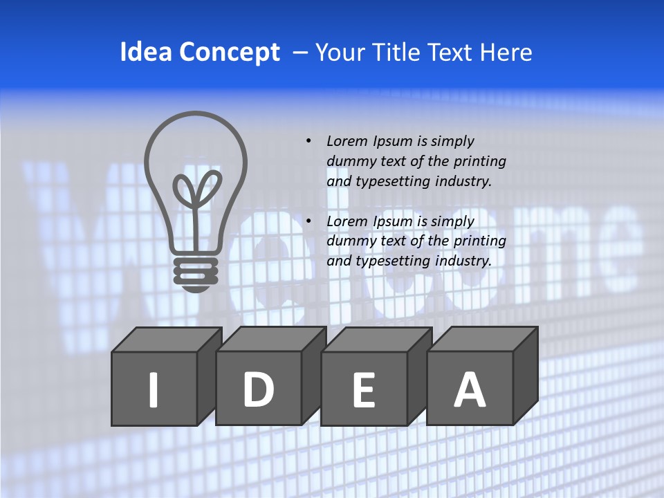 Welcome Screen Register PowerPoint Template