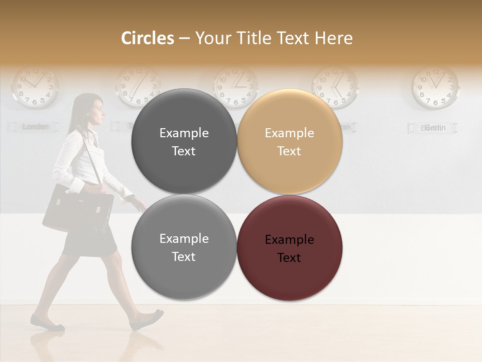 London Around The Clock Stepping PowerPoint Template