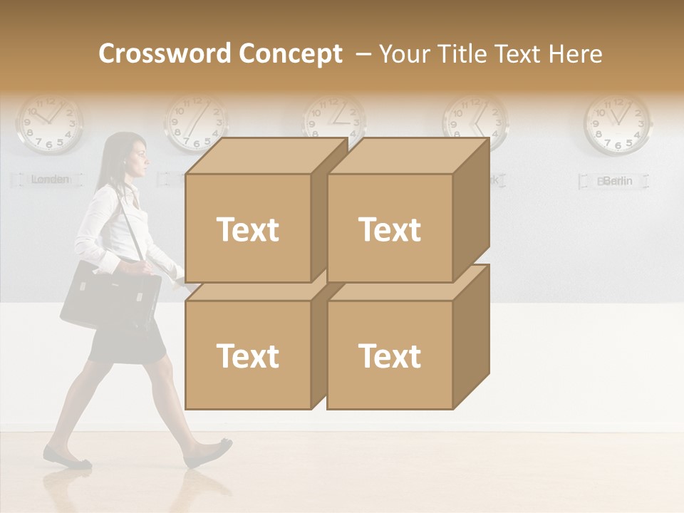 London Around The Clock Stepping PowerPoint Template