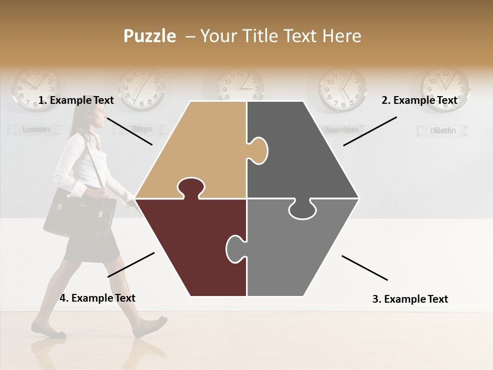 London Around The Clock Stepping PowerPoint Template