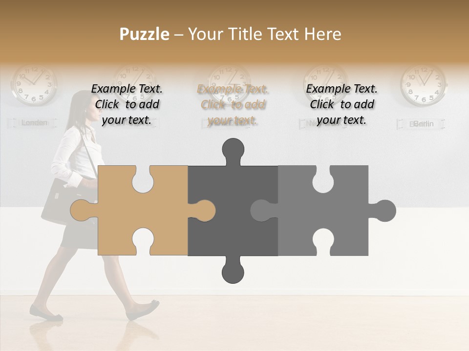 London Around The Clock Stepping PowerPoint Template