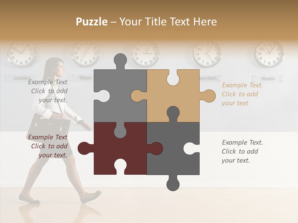 London Around The Clock Stepping PowerPoint Template