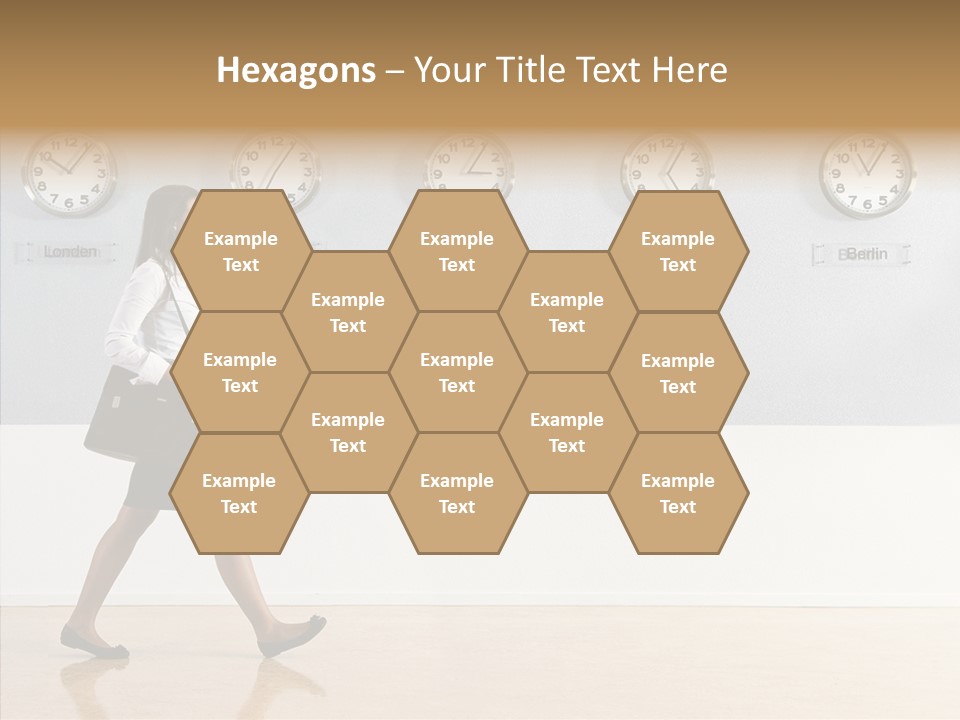 London Around The Clock Stepping PowerPoint Template