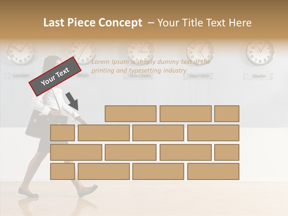 London Around The Clock Stepping PowerPoint Template
