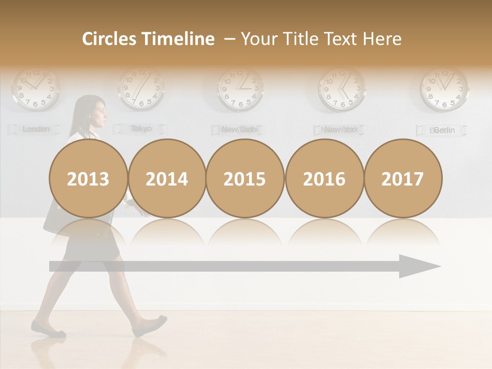 London Around The Clock Stepping PowerPoint Template