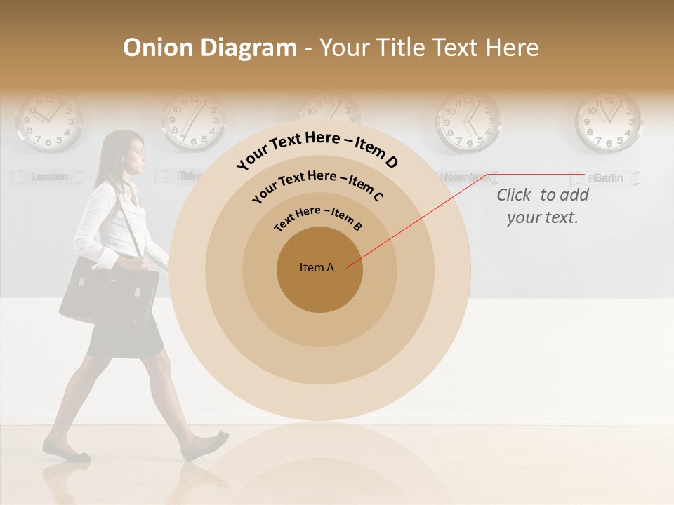 London Around The Clock Stepping PowerPoint Template