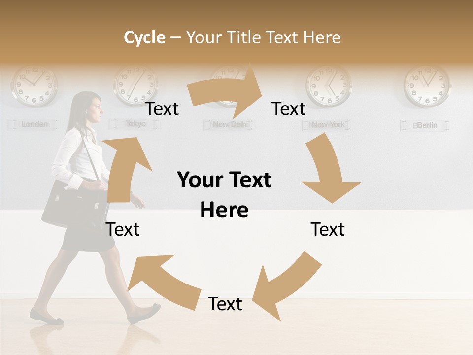 London Around The Clock Stepping PowerPoint Template