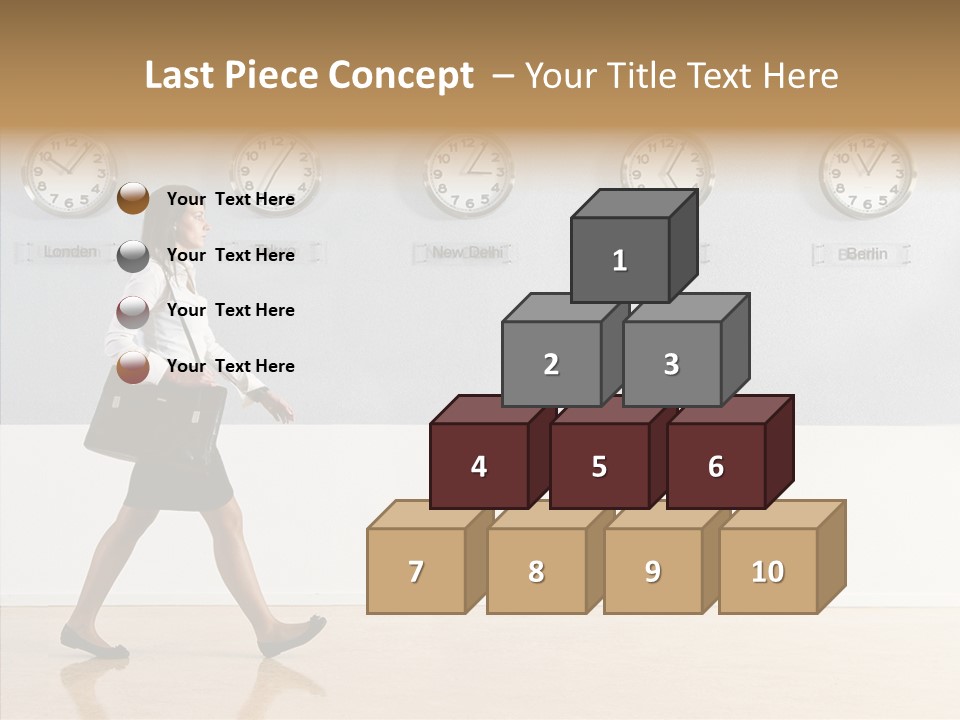 London Around The Clock Stepping PowerPoint Template