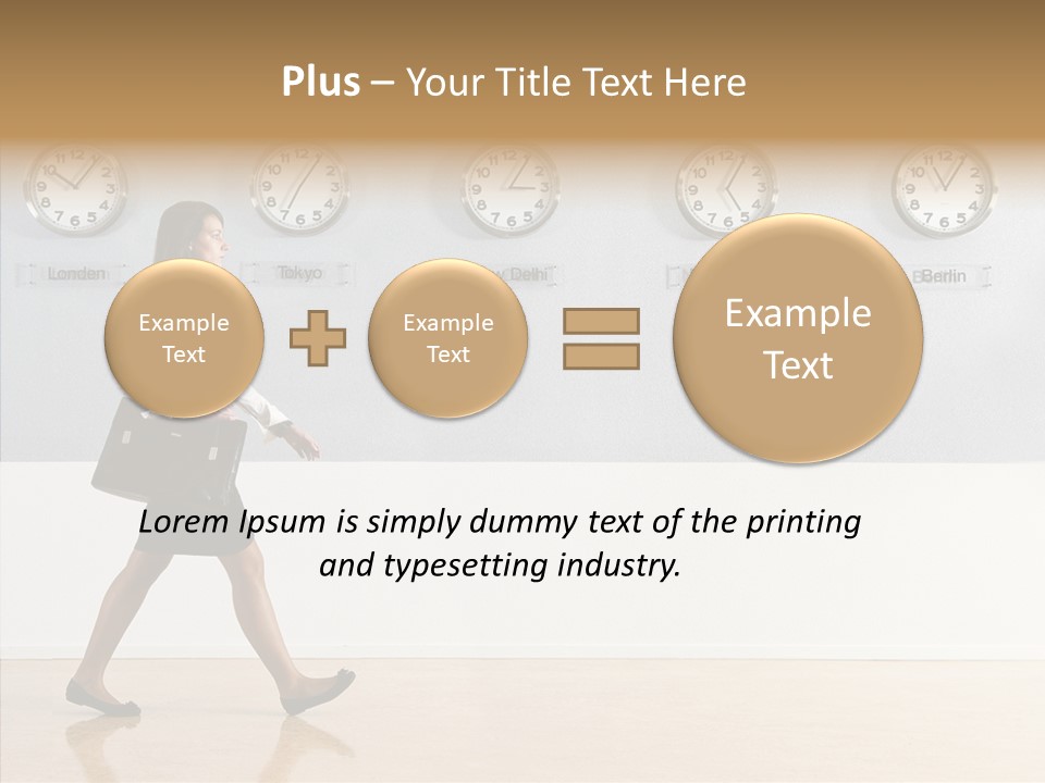London Around The Clock Stepping PowerPoint Template