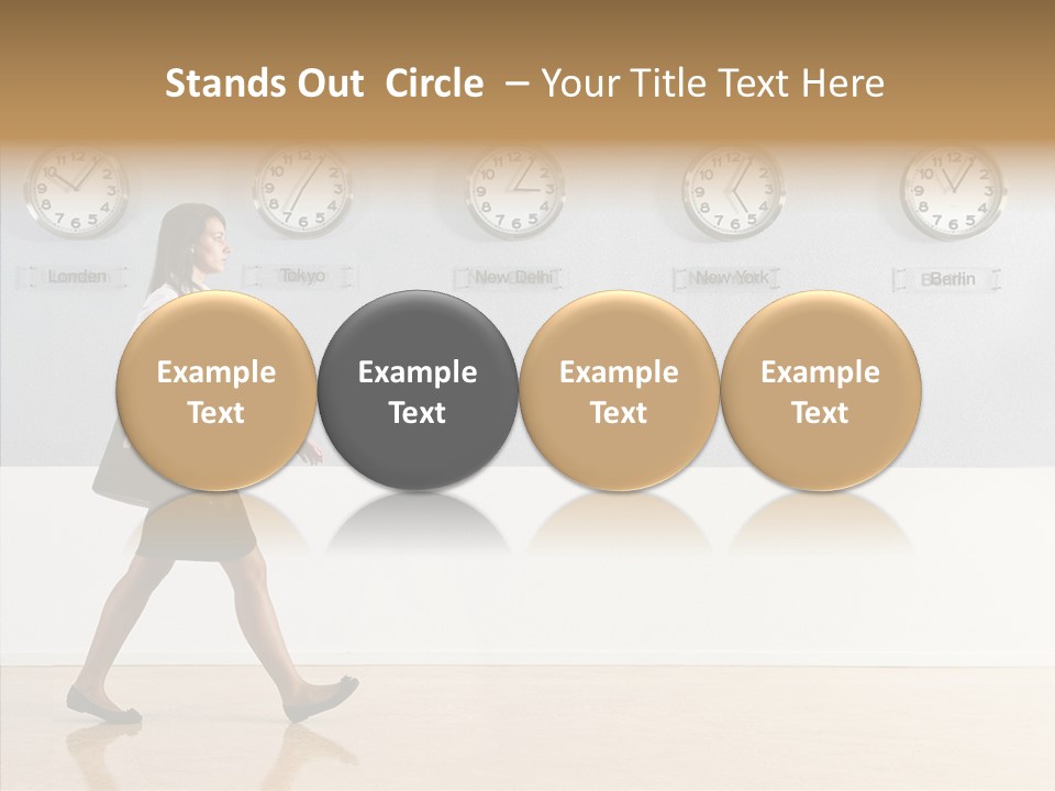 London Around The Clock Stepping PowerPoint Template