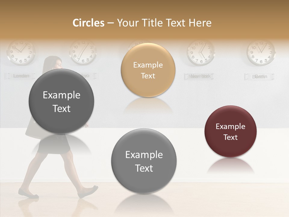 London Around The Clock Stepping PowerPoint Template