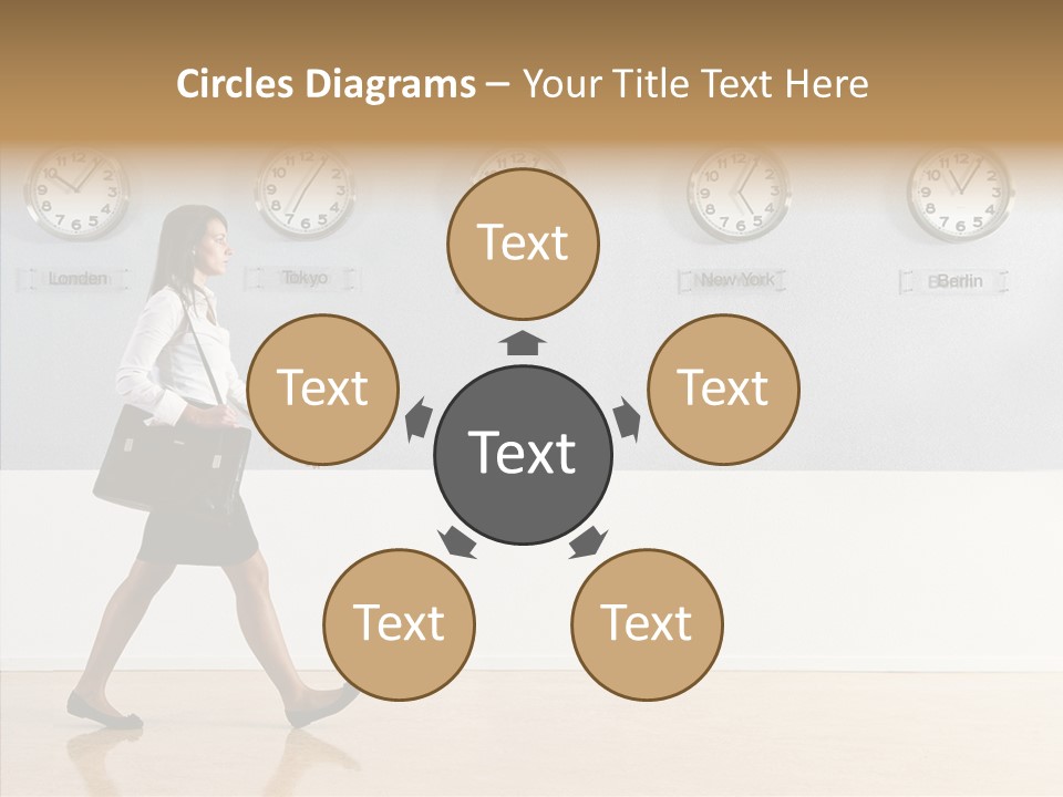 London Around The Clock Stepping PowerPoint Template