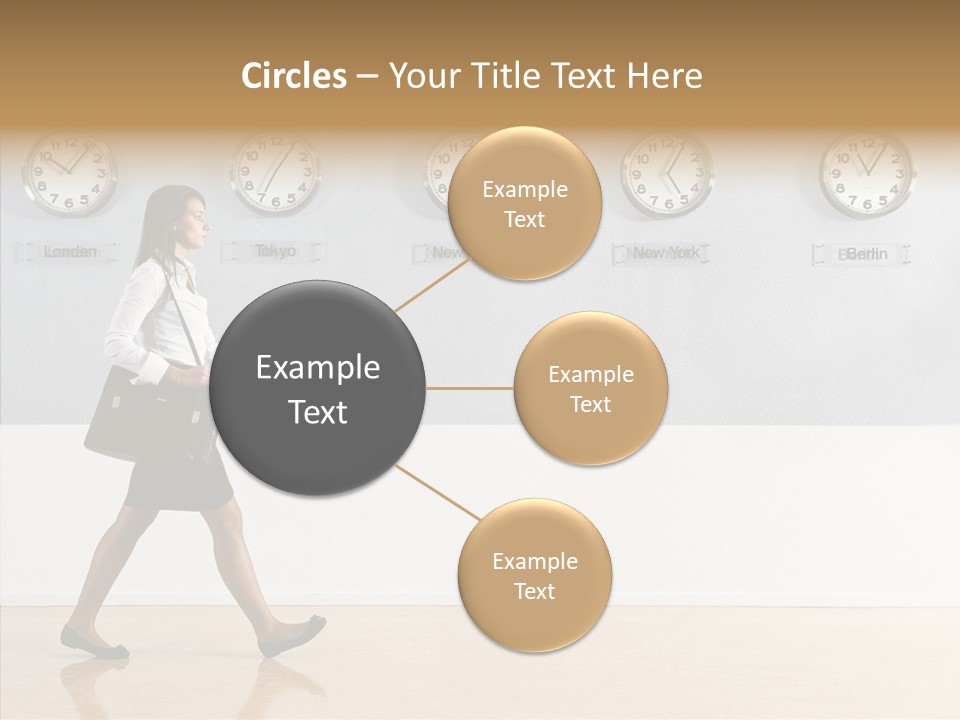 London Around The Clock Stepping PowerPoint Template
