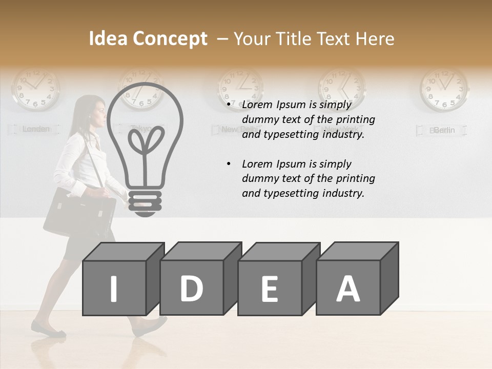 London Around The Clock Stepping PowerPoint Template