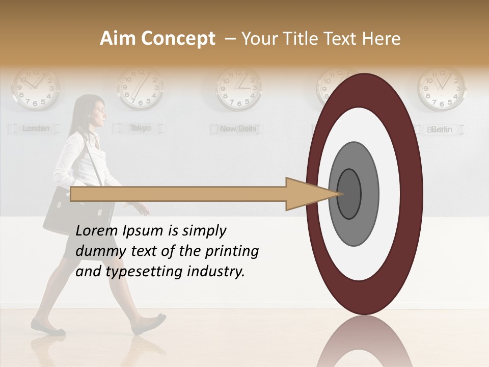 London Around The Clock Stepping PowerPoint Template