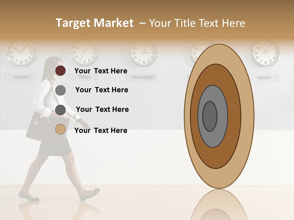 London Around The Clock Stepping PowerPoint Template