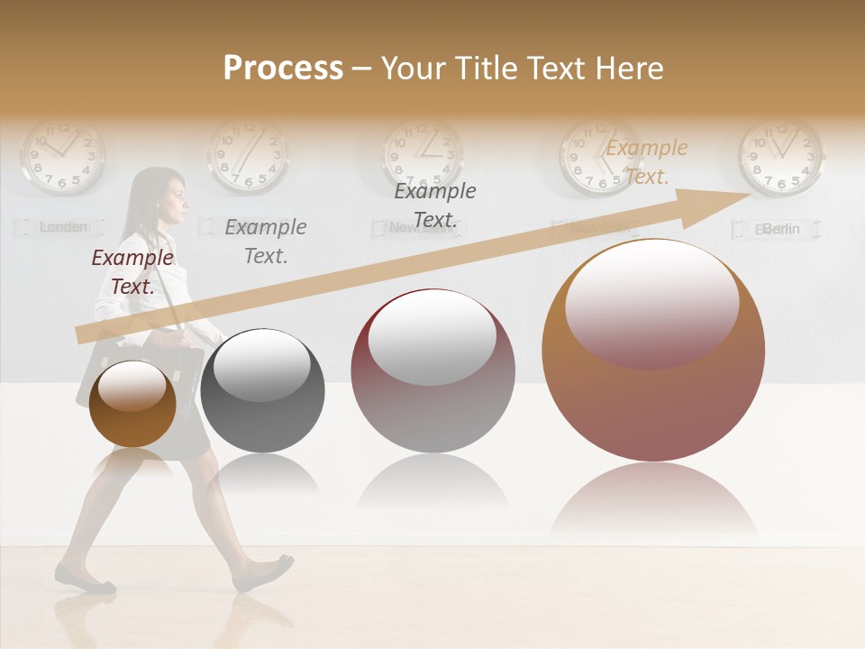 London Around The Clock Stepping PowerPoint Template