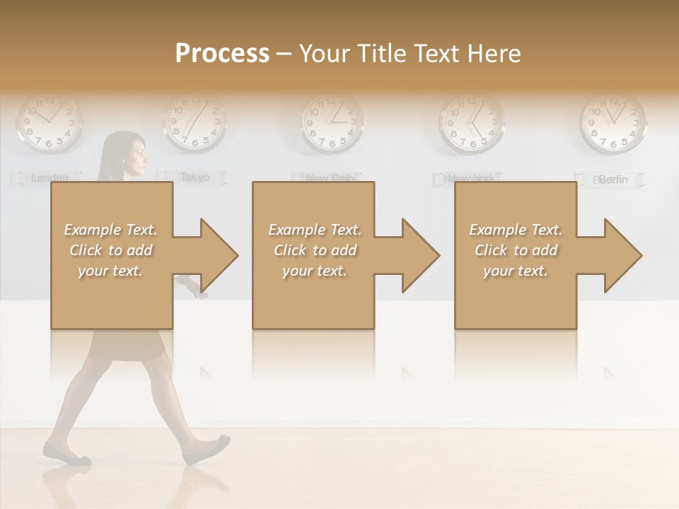 London Around The Clock Stepping PowerPoint Template