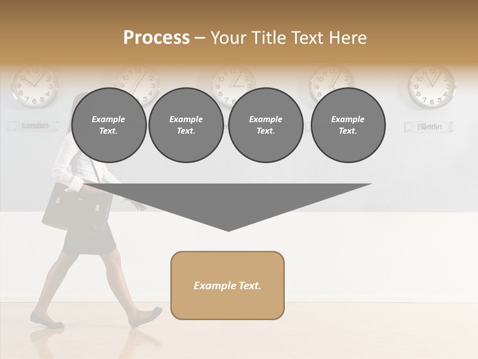 London Around The Clock Stepping PowerPoint Template