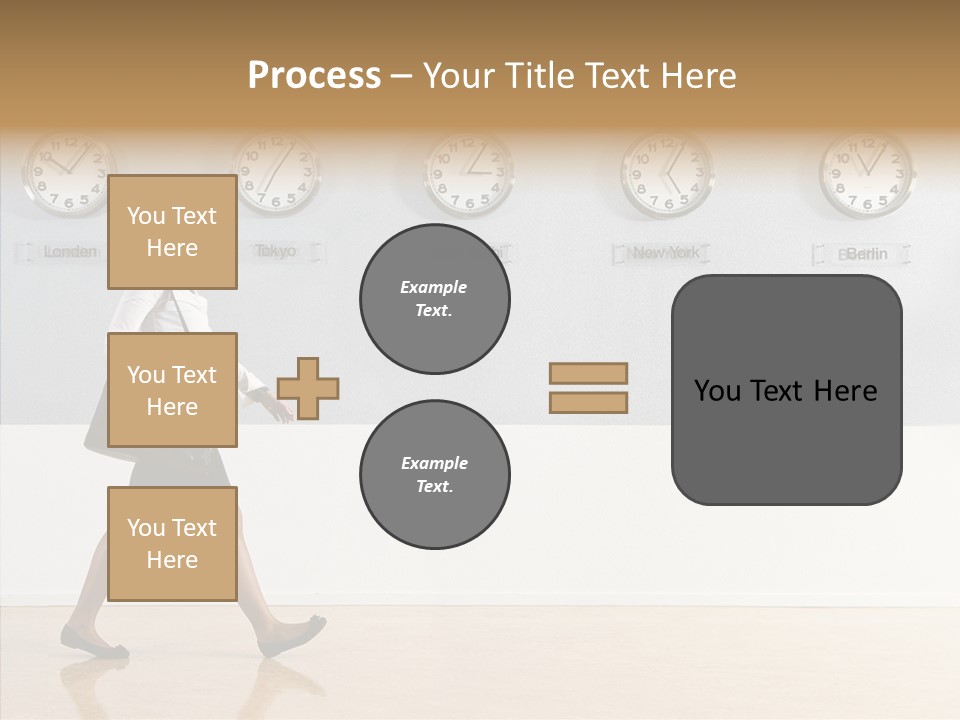 London Around The Clock Stepping PowerPoint Template