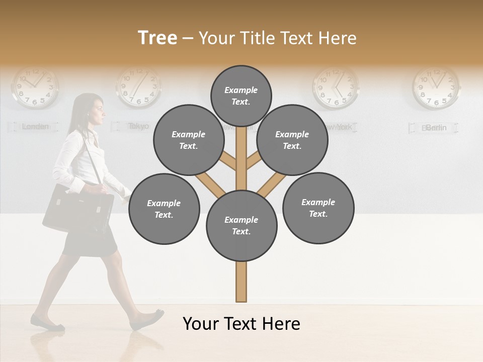 London Around The Clock Stepping PowerPoint Template