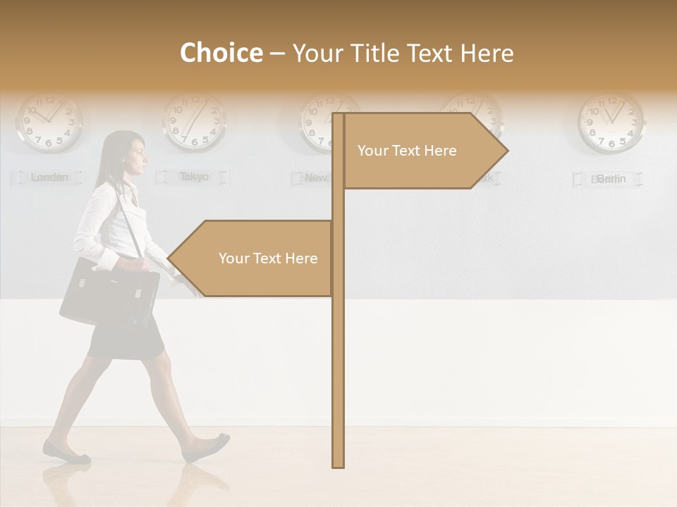 London Around The Clock Stepping PowerPoint Template