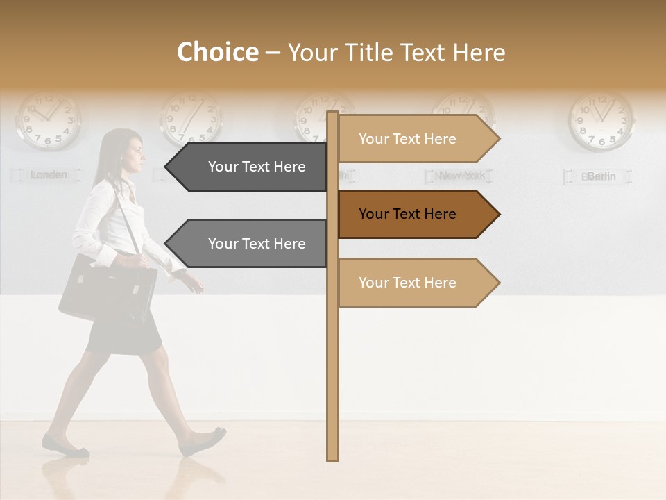 London Around The Clock Stepping PowerPoint Template