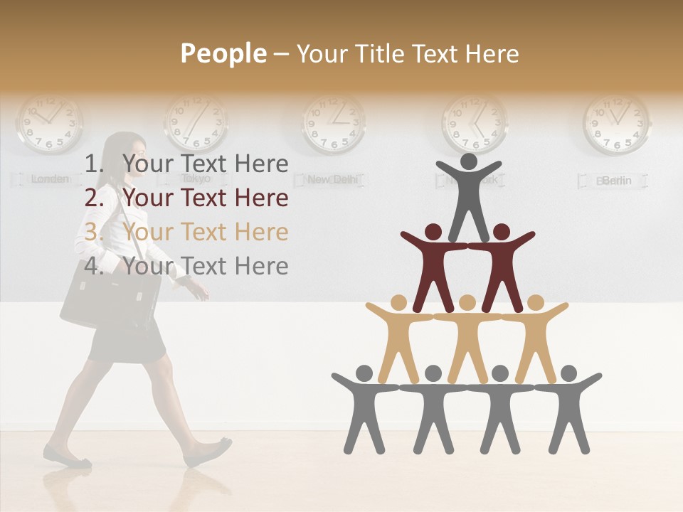 London Around The Clock Stepping PowerPoint Template