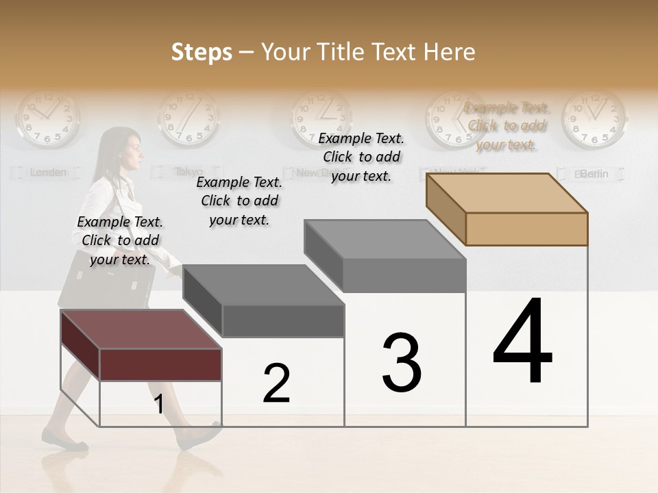 London Around The Clock Stepping PowerPoint Template