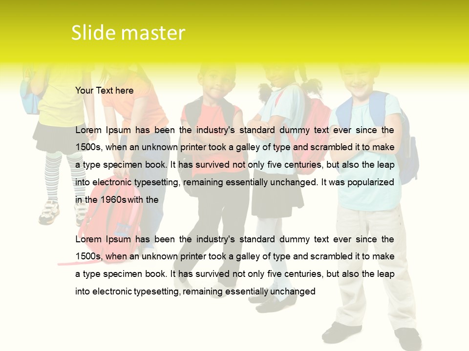 Backpack Cute Pretty PowerPoint Template