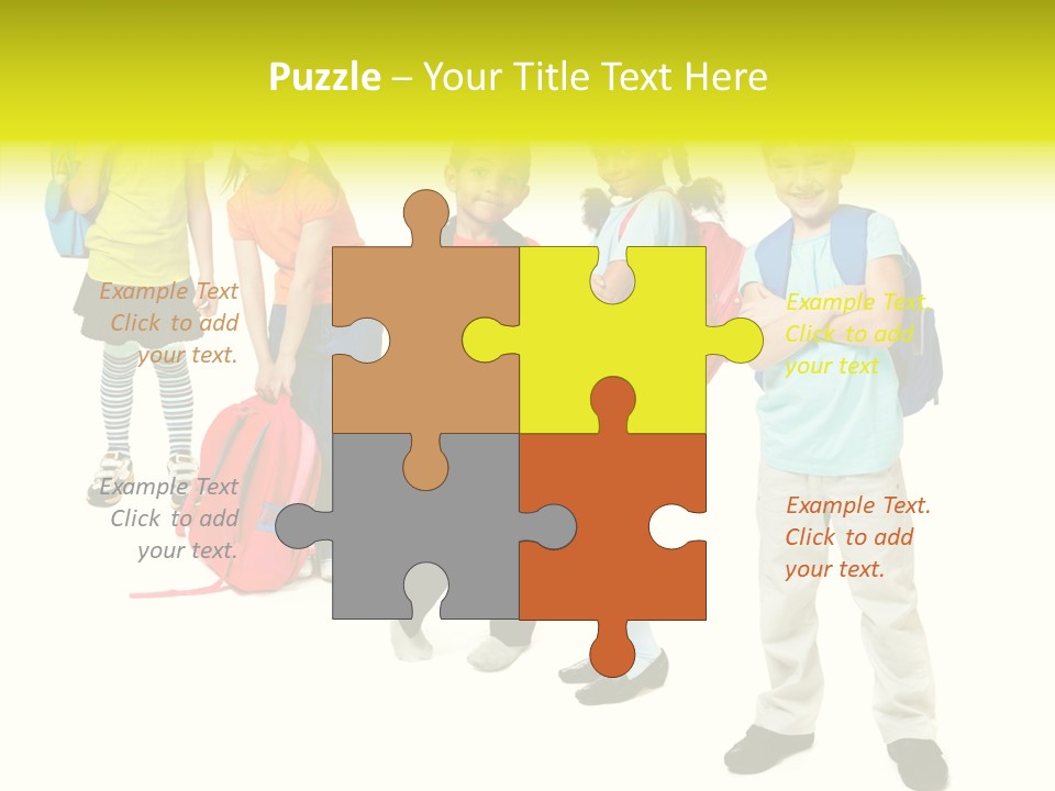 Backpack Cute Pretty PowerPoint Template