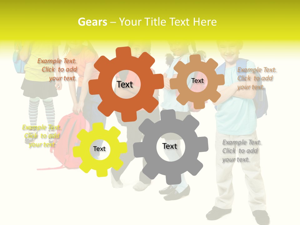 Backpack Cute Pretty PowerPoint Template