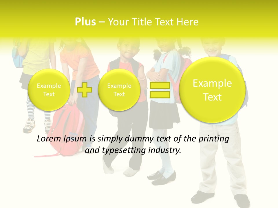 Backpack Cute Pretty PowerPoint Template