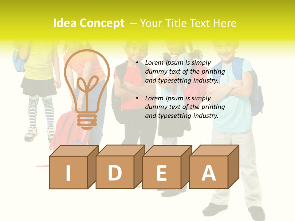 Backpack Cute Pretty PowerPoint Template