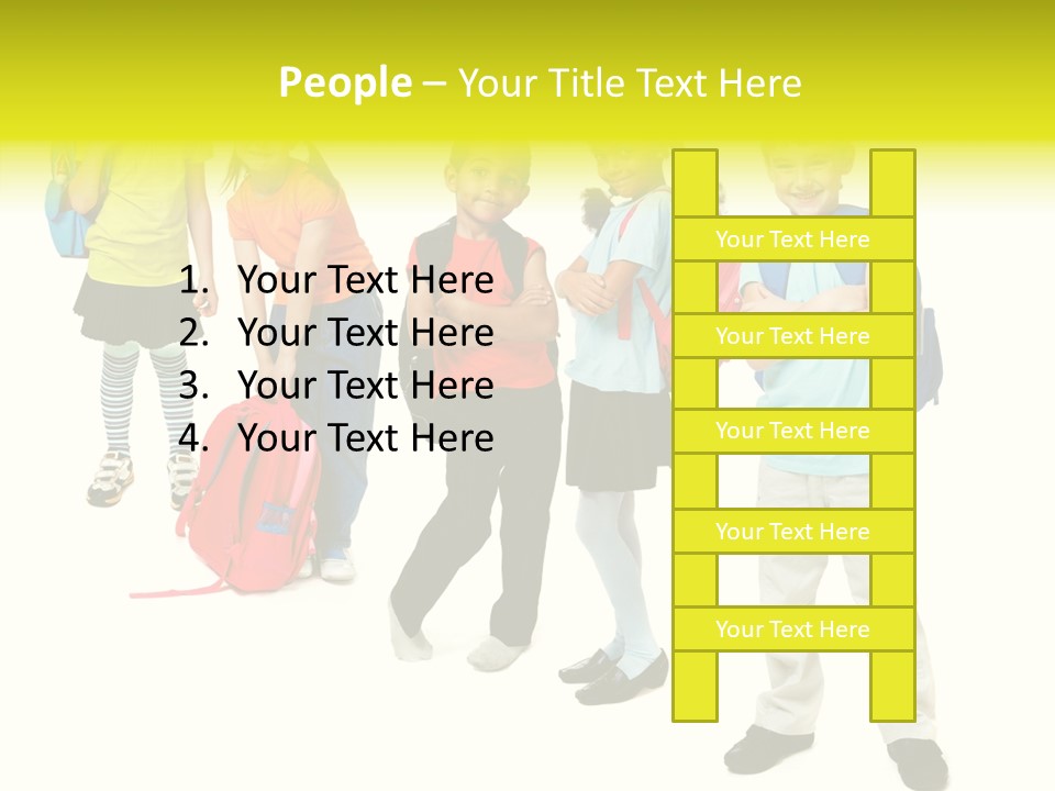 Backpack Cute Pretty PowerPoint Template