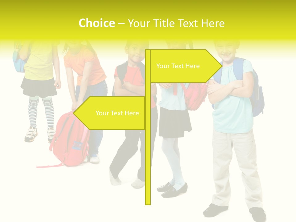 Backpack Cute Pretty PowerPoint Template