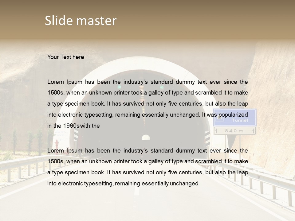 Inside Oval Traffic PowerPoint Template