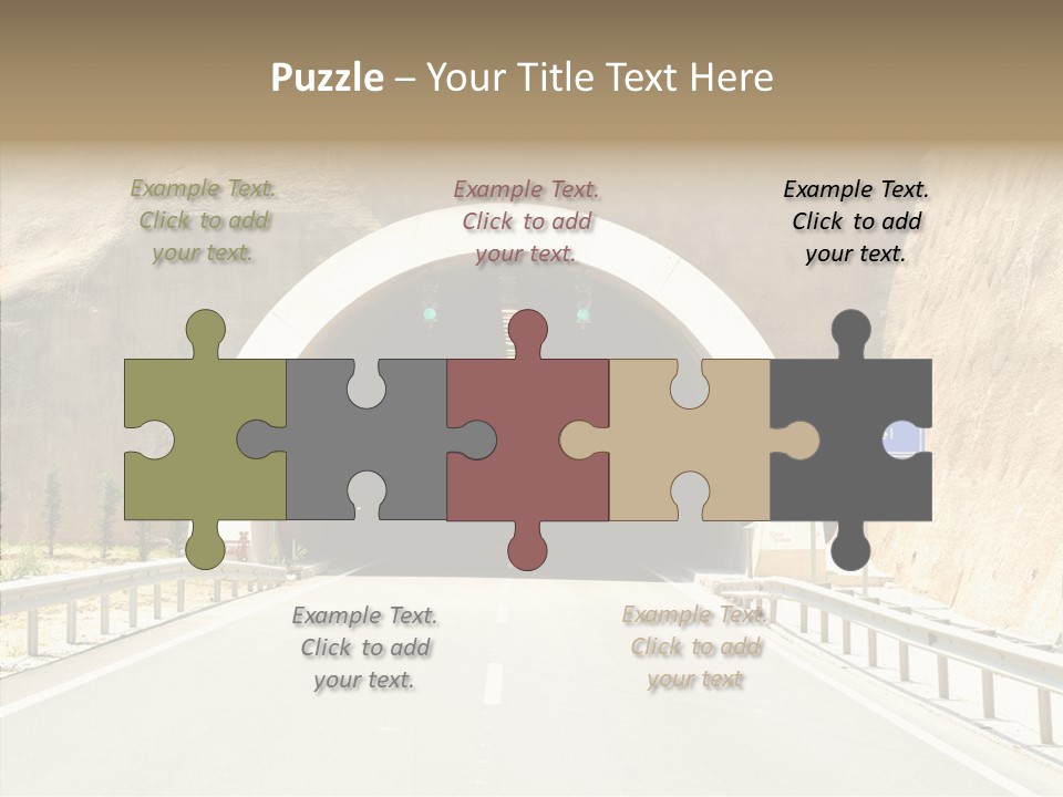 Inside Oval Traffic PowerPoint Template