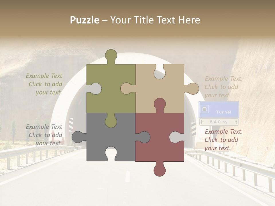 Inside Oval Traffic PowerPoint Template