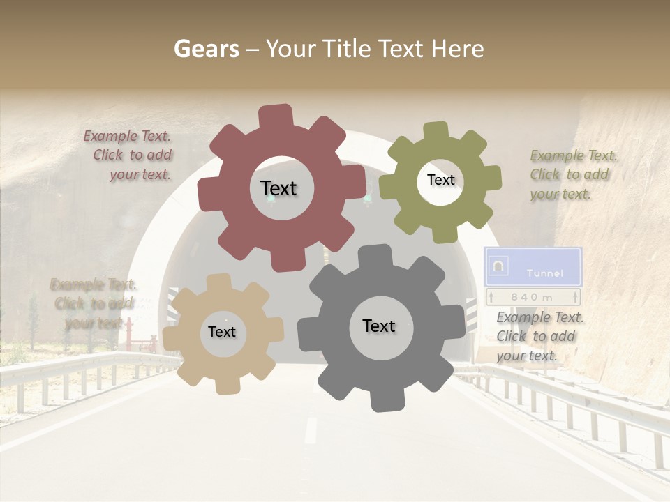 Inside Oval Traffic PowerPoint Template