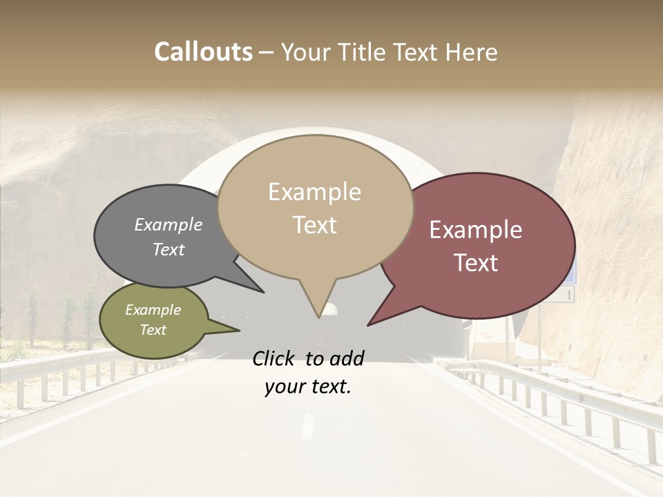 Inside Oval Traffic PowerPoint Template