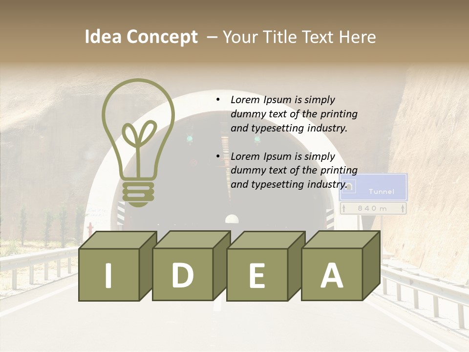 Inside Oval Traffic PowerPoint Template