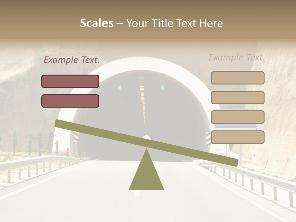 Inside Oval Traffic PowerPoint Template