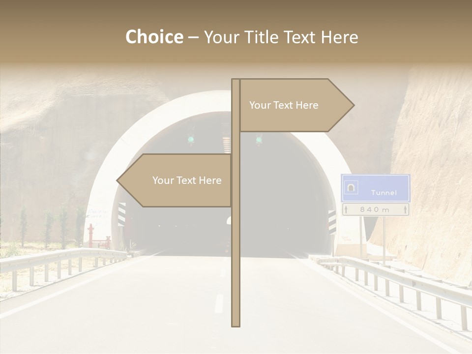 Inside Oval Traffic PowerPoint Template