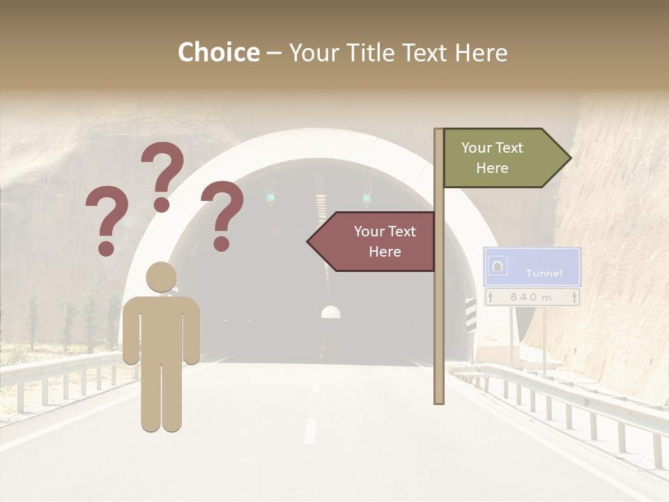 Inside Oval Traffic PowerPoint Template