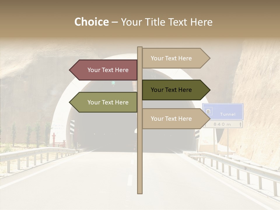 Inside Oval Traffic PowerPoint Template